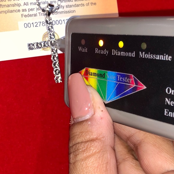 Real diamond cross pendant, 100% genuine diamond Free posh authenticate Sale HOT - Picture 4 of 8